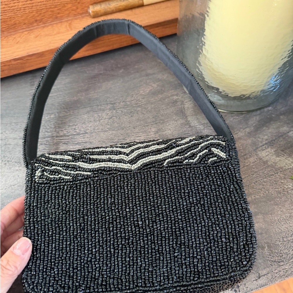 Studio 12 beaded mini bag in black + white zebra pattern 🖤 - Picture 5 of 5